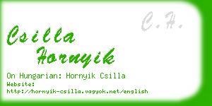 csilla hornyik business card